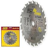 IVY Classic 36176 Ripcross 6-Inch 20 Tooth Thin Kerf Carbide Circular Saw Blade with 20mm, 1/2-Inch 