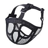 MUYYIKA 口輪 犬 犬用マズル 短頭犬 短い鼻の犬 ブルドッグ 調節可能 犬の口のカバー 無駄吠え 防止 咬みつき防止 家具破壊防止 快適 柔らかい 犬の口 保護 犬用訓練 しつけ用品(XS, ブルー)