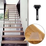ノンスリップ半透明粘着階段踏み板、33 ' Feet PVCフリー粘着安全テープとテープローラーforインドア&アウトドアby aUspa