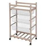 不二貿易 イタリアン キッチンワゴン グレー 97269