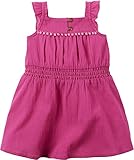 カーターズ Carter's ワンピース ノースリーブ フリル袖 綿100% オムツカバー付き Crinkle Gauze Dress 9M (67-72cm)