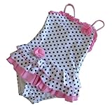 MACK ケイトマック ベビー キッズ 子供 ワンピース 水着 スイム ウエア 2T～6X ホワイト地にドット (4T 105cm)