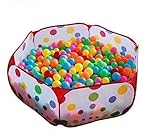 Qiyo ( TM )折りたたみ式六角ドット柄Play Tent withバスケットボールhoop- Kids Pit BallsプールインドアとアウトドアBaby Toys ( 62.6-inch 