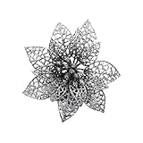 Dovewill プラスチック製　装飾　人工花　パーティー　造花　花　花輪　植物　飾り　４色選べる - シルバー