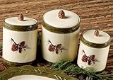 Pinecone Stoneware Canisterセット – 3個