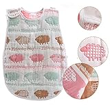 ベビーパジャマ ６重ガーゼ スリーパー ベビーブランケット毛布 ベビーケット タオル １００％綿　通気 2点セット 羊