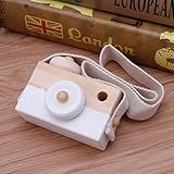 ホワイトwooden-toy-camera-kids-creative-neck-hanging-rope-toy-photography-prop-gift