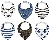 Baby Bandana Drool Bibs for Boys & Girls 6パック" Buffaloセット" by Mumby