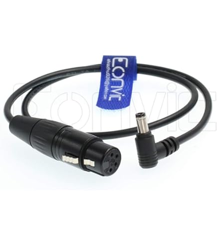HangTon Stromadapter für Canon C700 C500 MKII C300III, Sony F55 Venice 2, Blackmagic URSA Mini Pro Kamera 16V 160W, XLR 4 Pin Rechtwinklige Buchse AC DC