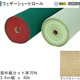 ウェザーシェードロール 70％ 3.6m幅 サンドストーン