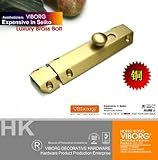 viborg-hkラグジュアリー真鍮セキュリティドアガードサーフェスボルトラッチスライドボルトロック 4 Inch