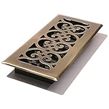 Decor Grates SPH412-A 4-Inch by 12-Inch Scroll Floor Register, Antique Brass [並行輸入品]
