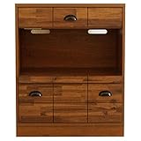 アカシア材クラシック収納ユニット★Garie（ガリエ）オープン引出チェスト80下台