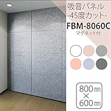 防音フェルトボード 吸音パネル45C （80×60cm） 12枚組 45度カット／マグネット付 ライトブルー