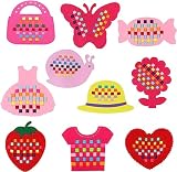 趣味のフェルトキット セット 手芸 キット モンテッソーリ 格子編み ハンドメイド DIY (Girlセット)