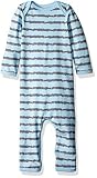 Coccoli Baby Boys' Rail Print Jersey Knit Cotton/Modal Unionsuit Slate/Blue 3 Months [並行輸入品]