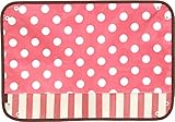 ポーチェ(pouche) お食事マット ドットストライプＳ (ピンク)