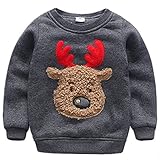 jeleuonベビー男の子女の子幼児用Lovelyクリスマスニットコットン厚手冬暖かいスウェットシャツ カラー: グレー