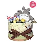 出産祝いに大人気！おむつケーキ となりのトトロ 豪華ウォッシュタオルセット/内祝い/誕生日プレゼント ダイパーケーキ (パンパースM17 （1歳のお誕生日プレゼント用に）)