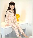 (チェリーレッド) CherryRed 子供 女の子 ファション パジャマ ルームウェア 部屋着 寝間着 上下2点セット 長袖 フリース 春秋向け リラックス 快適 気持ち良い コットン 150 ピン