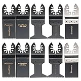 BABAN 10Pcs Mixed Oscillating Multitool Saw Blades Set Fits Bosch, Fein,Black and Decker, Chicago, C