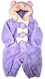 FairyBaby ボアジャンプスーツ 80cm パープル[115] 起毛パイル S29502-24