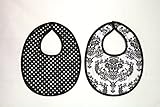 Bacati Classic Damask Bibs, White/Black by Bacati [並行輸入品]