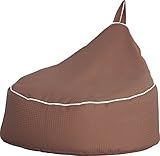 ワッフル 洋梨ビーズソファー (ブラウン) 【ビーズクッション/1人掛け/日本製】