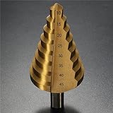 ランフィー　10 ? 45 ミリメートル窒化窒化 HSS スピラ黄金溝コア穴カッター ビット HSS スパイラル溝ステップ ドリル ビット