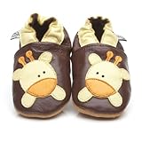 Chaussons Bébé en cuir doux Girafe 3/4 ans