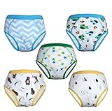 Simple Plan　男の子　子供用　ベビー　キッズインナー　100%綿製　パンツ　ショーツ　ブリーフ　下着　5枚組　星柄　ボーダー　クマ　ブルー　グリーン　イエロー　5サイズ選択可能　オールシーズ