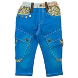 CHILD CHAMP(チャイルド チャンプ) ストレッチツイル切替ロング丈カーゴパンツ 90cm/ブルー NO.C-86151309