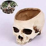 Halloween の頭蓋骨の恐ろしい花鍋樹脂ぎしゅ頭蓋骨頭植木鉢の装飾