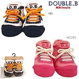 mikihouse Double_B(ミキハウスダブルB)シューズ風 ベビーソックス(9cm-11cm)(靴下) ９-１１cm,ピンク（08）