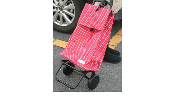Amazon コ コロ ショッピングカート ドットレッド 買い物 コロコロ ショッピングバッグ ショッピングキャリー 通販