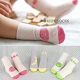 ベビーソックス　１０-１2cm 0歳-4歳くらい 選べる3色　果物 滑り止め付き カラー無地　ベビー靴下 男女兼用 男の子用　女の子用 赤ちゃん 靴下 3点セット 梱包 できます