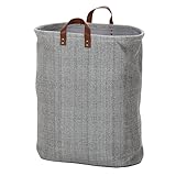 不二貿易 ランドリーボックス バスケット バッグ型 オーバル スモーキー 21836