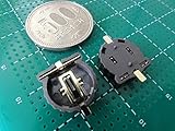 自作・作る工作用電池ボックス・電池ケース　ボタン電池CR1216用ホルダA　金メッキ・表面実装　2個セット＜bat-360＞