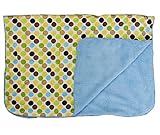 Kirei Suiベビー動物プリントドット柄フリース毛布 カラー: ブルー