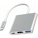 3 in 1 Type-C to HDMI変換アダプタ5 k解像度HDMIポート+USB 3.0高速ポート+60 W高速PD充電ポートMatebook/MacBook Pro/MacBook Air/Galaxy S 11/Note 10/switc