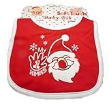 My 1st Xmas Baby Bib with Santa Smiling Face by Soft Touch [並行輸入品]