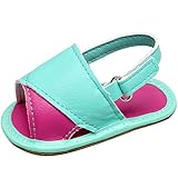 ベビーサンダル おしゃれ　流行　ファッション キッズサンダル　涼しい 履き心地 柔らか　PUレザー赤ちゃんサンダル マジックテープ付き 滑り止め 可愛い　男女兼用 シューズ　グリーン　12-18ヶ月に