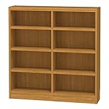 白井産業 木製 本 棚 高さ90 幅80 奥行19 cm オーダーメイド 置きたい場所ピッタリに作れる 収納 ナチュラル チーク 棚板6枚 (タナリオ TNL-EM9080ATF2NT0)