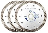 3枚セット 外径125mm (5インチ)　ダイヤモンドブレード カッター ウェーブタイプ 穴径22mm (20/15mmリング付き) プロ仕様 実績豊富！ (3)