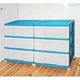 ワイド チェスト 収納ケース 3段 2個組 ターコイズグリーン 日本製 MJ-W3-2PGR