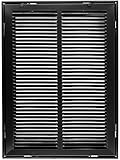 20 " x 30スチールReturnエアフィルタグリルfor 1 "フィルタ – Removable Face /ドア – HVACダクトカバー – フラットStamped面 – ブラック