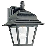 Sea Gull Lighting 8816-12 Outdoor Sconce with Clear?Glass Shades, Black Finish [並行輸入品]