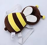 My pace　天使　リュック　赤ちゃんのごっつん防止やわらかリュック　キッズ　乳幼児用　頭を保護できる　怪我防止　よちよち歩きの赤ちゃんにぴったり (ミツバチ)