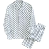 [Mllelune] パジャマ 二重ガーゼ ルームウェア レディース 部屋着 長袖 綿100 上下セット 吸汗 通気 肌に優しい 春 夏 秋 冬 M L XL