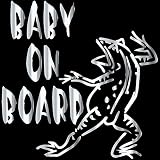 TREZ BABY ON BOARD 鳥獣戯画 カエル かえる 蛙 ステッカー 鳥獣人物戯画 ステッカー 【BABY IN CAR】 (ミラーシルバー)